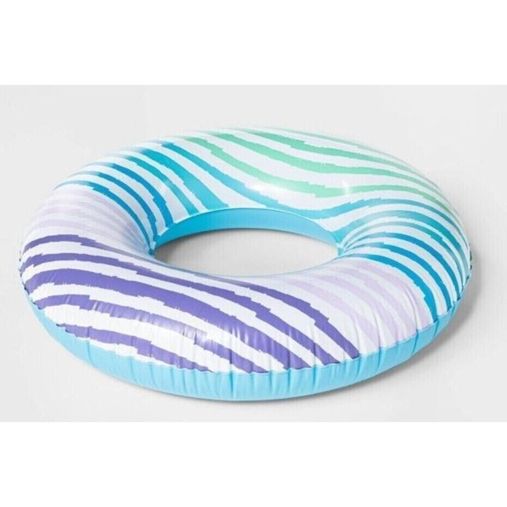 Sun Squad Inflatable float Swim Tube 36 Inches With Stripes - Picture 2 of 3